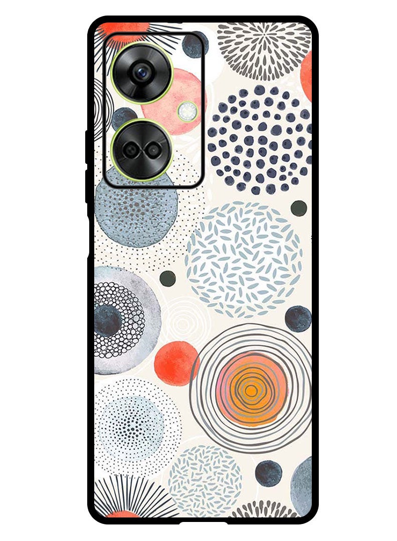Theodor Protective Case Anti Scratch Shock Proof Bumper Cover For OnePlus Nord CE 3 Circle Patterns Colourful - Image 1