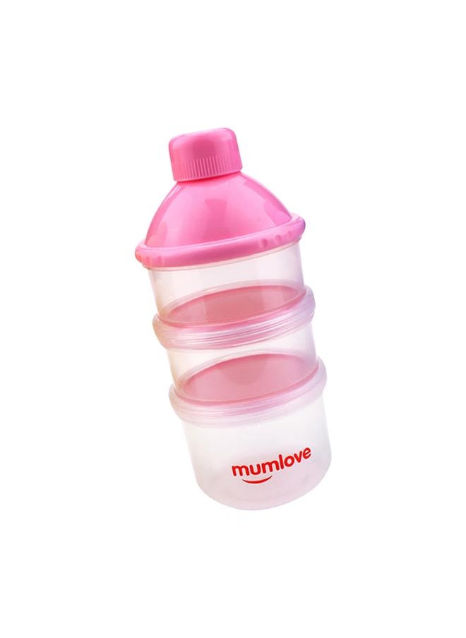 Thoraya Portable 3-layer Baby Infant Feeding Milk Powder Case Container Food Bottle Dispenser (Pink)  - Image 1