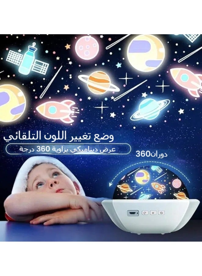 General Night Light for Kids, Star Projector with 6 Sets of Film, 360 Rotating Light for Room Ceiling, Cute Gifts for 1-8 Year Old Girl or Boy, Built in Battery, Unicorn Toy, Portable  - Image 3