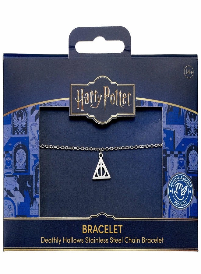 Harry Potter Deathly Hallows Stainless Steel Silver Chain Bracelet, One Size, Stainless Steel, No Gemstone - Image 3