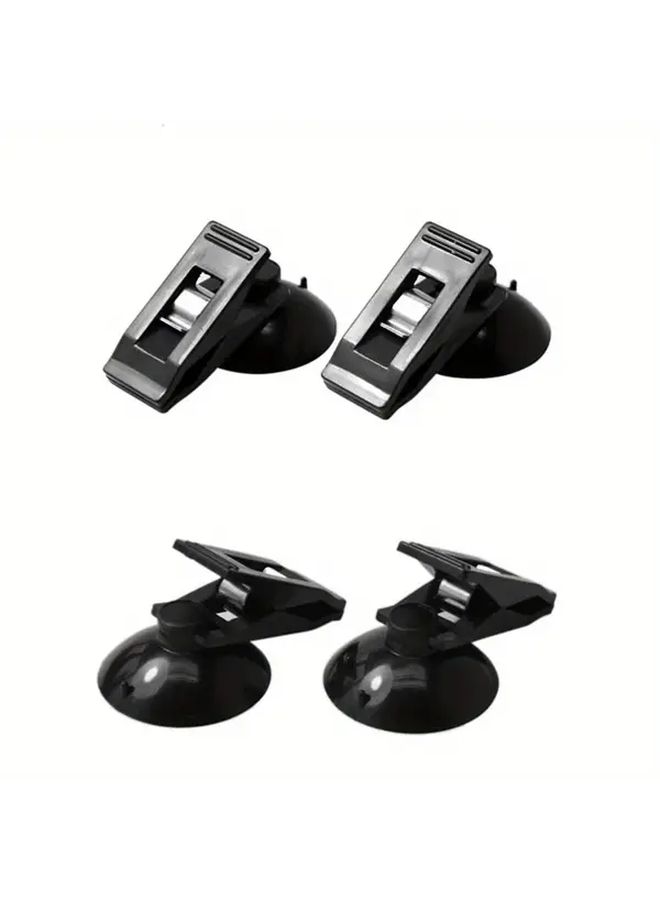 Black Suction Clip Mount Holder For Car Interior Window Sunshade Towel Ticket - Image 3