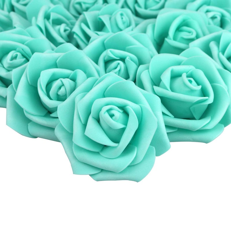 Lightingsky 3 x 16 x 3 inches 100pcs DIY Real Touch 3D Artificial Foam Rose Head Without Stem for Wedding Party Home Decoration Tiffany