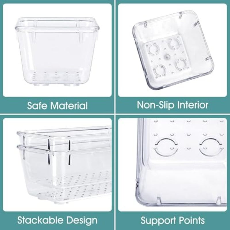 25 PCS Plastic Drawer Organizer Set, 4 Sizes Desk Drawer Divider Organizers and Storage Bins for Makeup, Jewelry, Gadgets for Kitchen, Bedroom, Bathroom, Office - Image 3