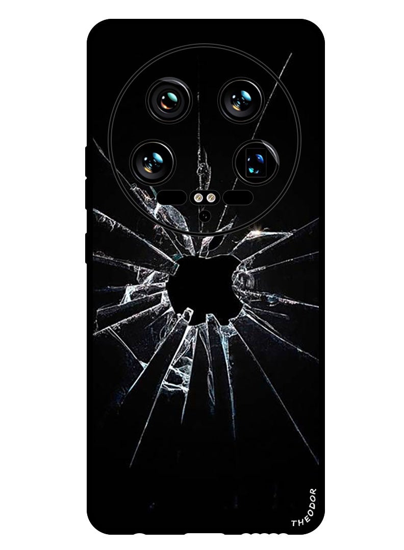 Theodor Protective Case Anti Scratch Shock Proof Bumper Cover For Xiaomi 14 Ultra Cracked Glass Apple Logo - Image 1