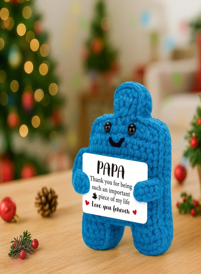IDEGIFT Gifts for Papa Grandpa, Christmas Stocking Stuffer Birthday Gifts for Best Papa from Grandkids, Xmas Gift for Men Grandfather Grandparents, Handmade Crochet Presents Love You Forever, Potato Pickle - Image 5