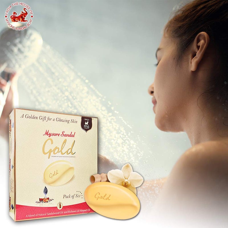 Mysore Sandal صابون خشب الصندل من ميسور، 125 جرام لكل وحدة (عبوة من 6) - Image 3
