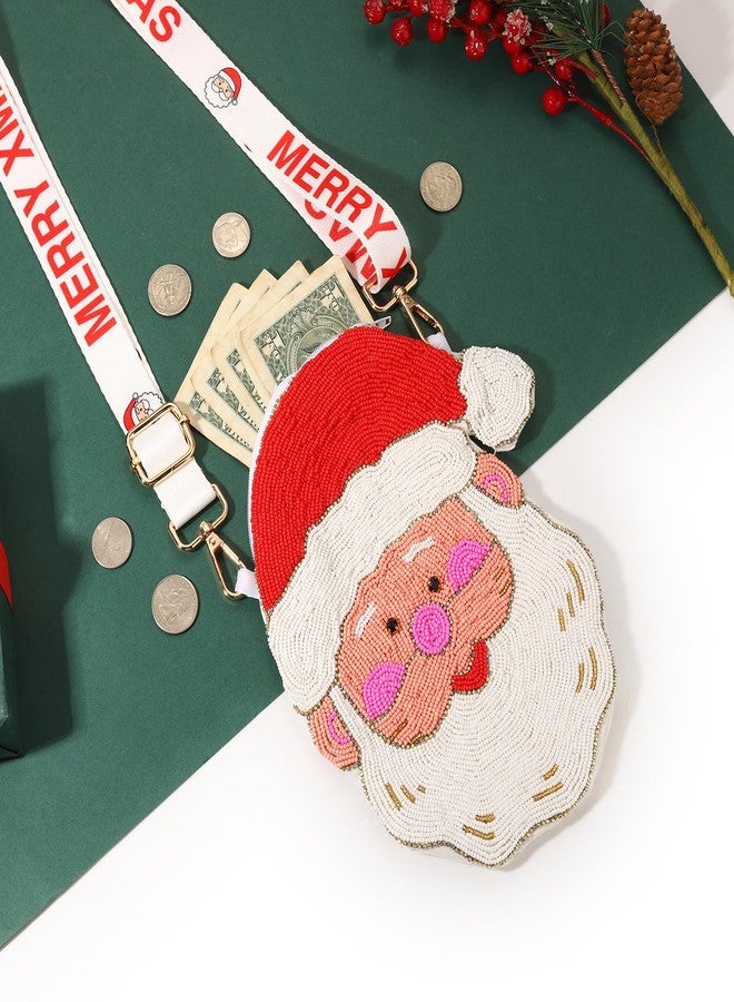 سيالكسهيني حقيبة يد نسائية مزينة بالخرز على شكل شجرة عيد الميلاد، غزال الرنة، ندفة الثلج، جرس، حقيبة كتف كروسبودي، إكسسوارات ملابس عيد الميلاد، سترة قبيحة، زي تنكري، هدايا العطلات (النمط O) - Image 5