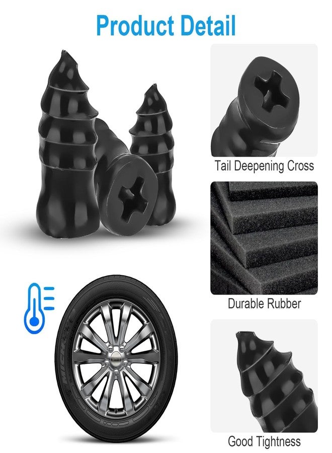 Linkstyle 100pcs Tyre Repair Kit Rubber Nails, 3 Sizes Vacuum Tyre Puncture Repair Kit with Screwdriver for Auto Car Motorcycle - Image 3