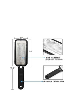 ORiTi ORiTi Stainless Steel Foot File, Professional Pedicure Metal Tool Heel Foot Scraper for Dead Skin, Callus, Cracked Heels, Hard Skin Remover  - Image 5