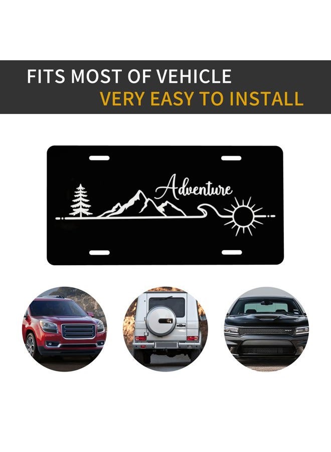 CTVSLFU Front License Plate Cover – Aluminum Metal Car Accessory, Rust-Proof Novelty Vanity Tag Decor for Men & Women, 6x12 with 4 Holes - Lost at Last Compass 016 - Image 4