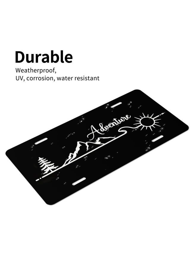 CTVSLFU Front License Plate Cover – Aluminum Metal Car Accessory, Rust-Proof Novelty Vanity Tag Decor for Men & Women, 6x12 with 4 Holes - Lost at Last Compass 016 - Image 3