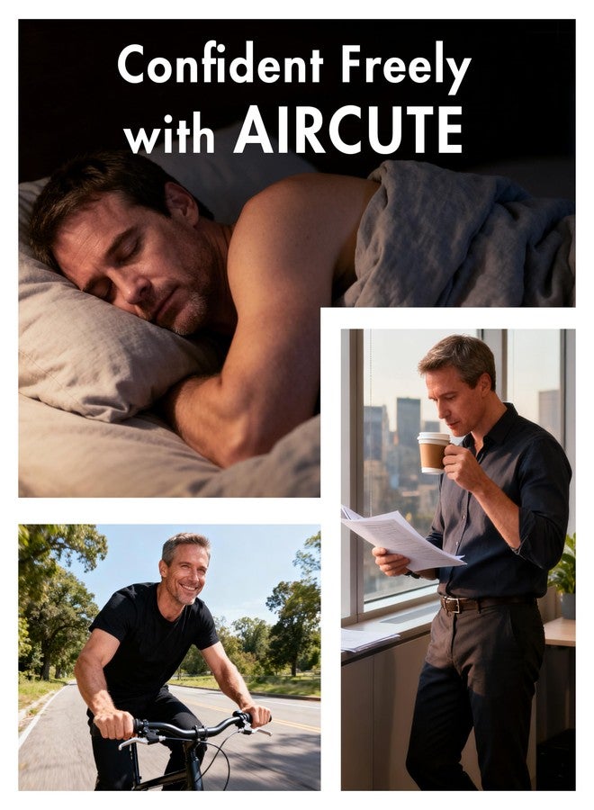 AIRCUTE ملابس داخلية رجالية من AIRCUTE لسلس البول، بفتحة أمامية، ماصة، مانعة للتسرب، بوكسر قصير، 60 مل، عبوة من 3 قطع (مقاس كبير جدًا، 3 ألوان رمادية). - Image 2