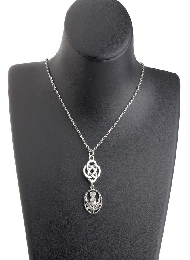 bobauna Scottish Celtic Thistle Necklace/Earrings Sassenach Jewelry Scottish Thistle Gift (Scottish Celtic Thistle necklace) - Image 3