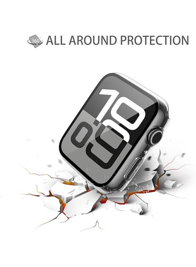 keloray Apple Watch Series 11 10 42mm case with Tempered Film Screen Protector, Full Protective Hard PC Bumper Touch Sensitive HD Screen Cover(42mm,Clear) - Image 2