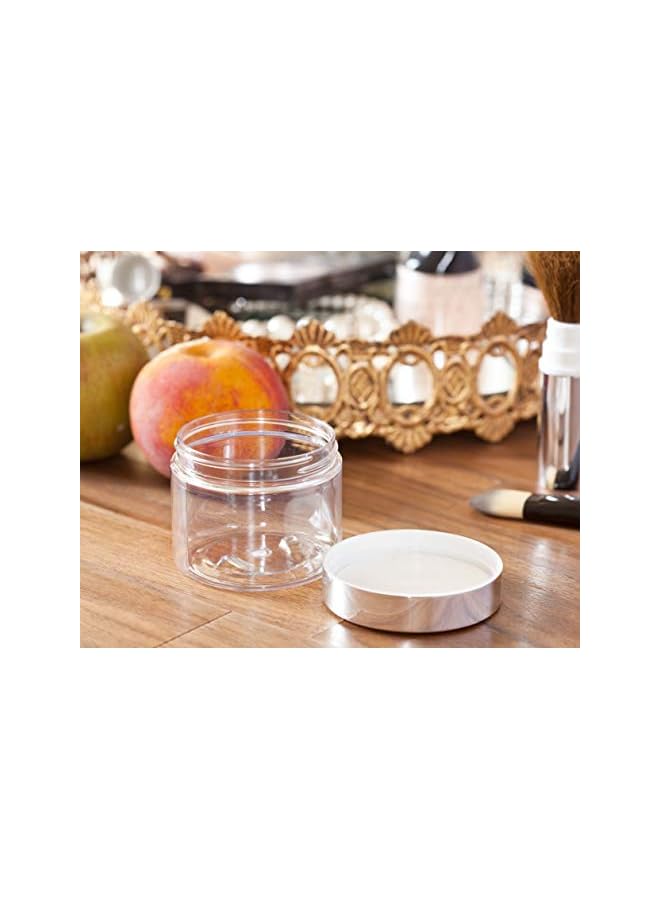 Zaboon Plastic (Bpa Free) Refillable Low Profile Jar With Silver Metal Overshell Lid  6 Oz (12 Pack) + Spatulas And Labels - Image 3