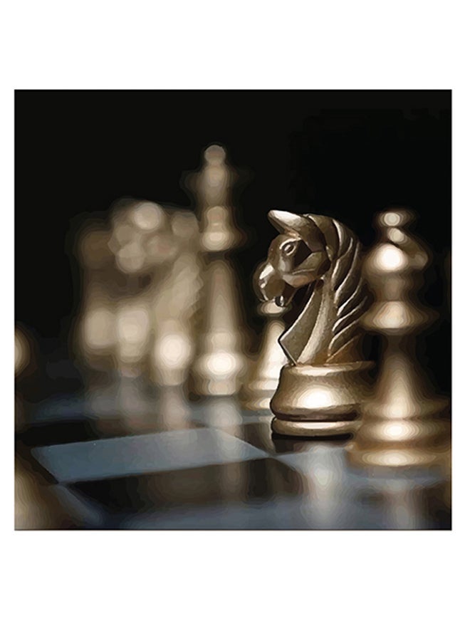 RYN Chess Themed Wall Art Black/Gold 30x30cm - Image 2