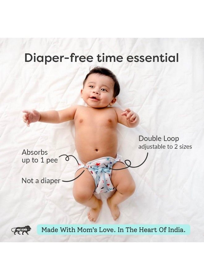 Dry Feel Langot Pack Of 6Organic Cotton Padded Langot ; Nappy With Gentle Elastics & A Superdryfeel Layer On Top (Size 2 (Fits 5 10 Kg) Sweet Tooth)
