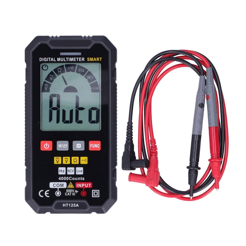 HT125A Digital Multimeter AC DC Voltage Tester with Large Display NCV Function and Light - Image 2