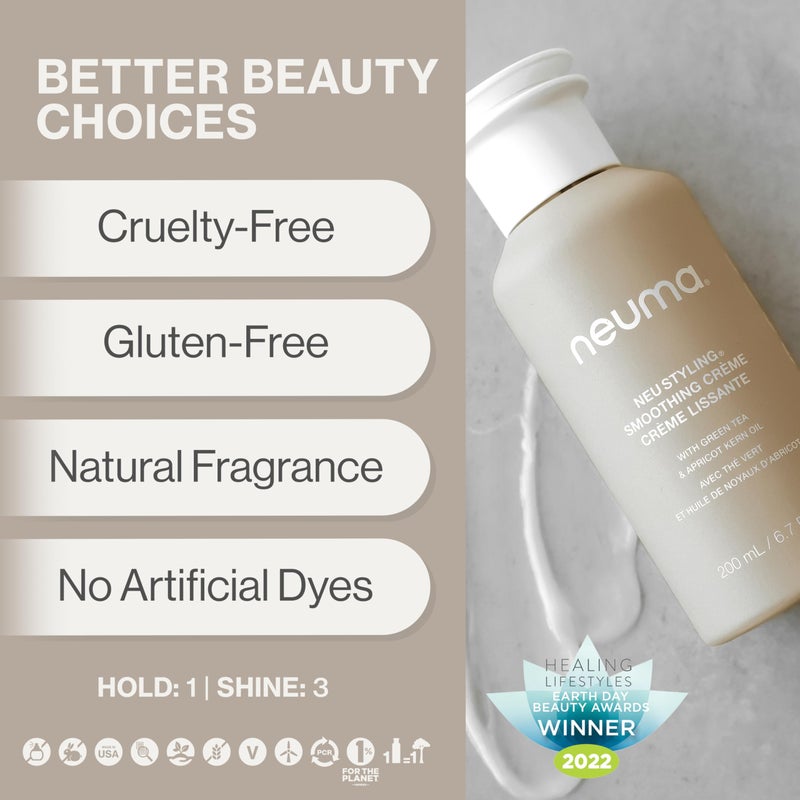 Neuma Neu Styling Smoothing CrÃ¨me 6.7 Fl. Oz. Anti-Frizz Styling Cream with Lavender, Mandarin & Vanilla Scent, Hair Smoothing Cream - Image 3