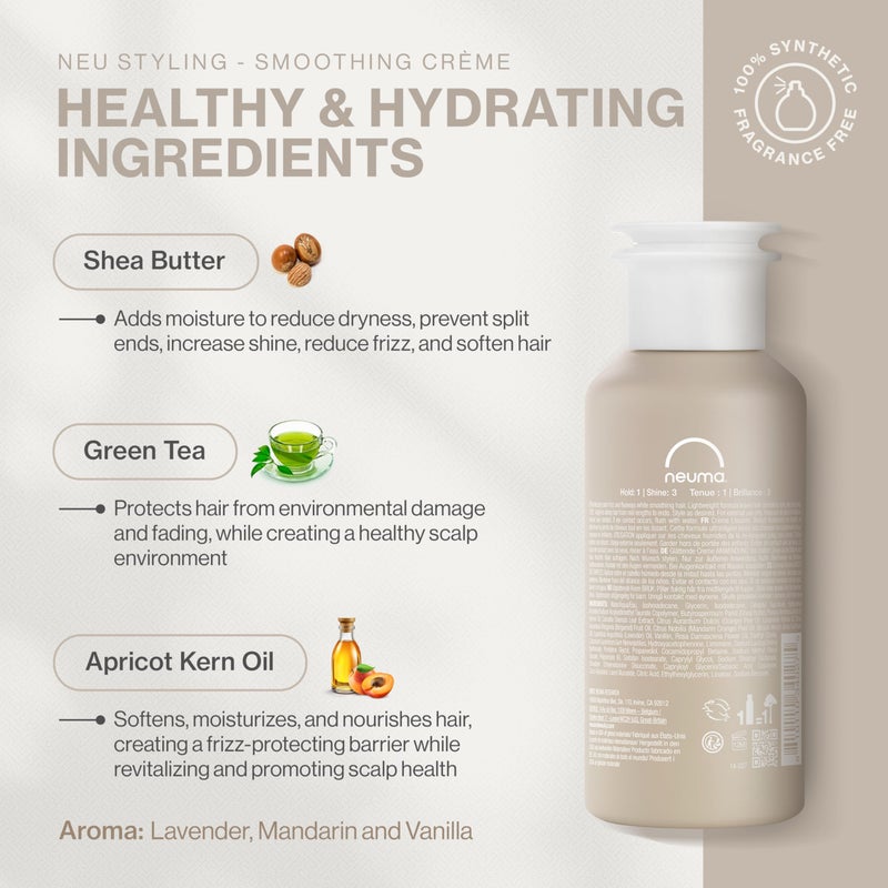 Neuma Neu Styling Smoothing CrÃ¨me 6.7 Fl. Oz. Anti-Frizz Styling Cream with Lavender, Mandarin & Vanilla Scent, Hair Smoothing Cream - Image 2