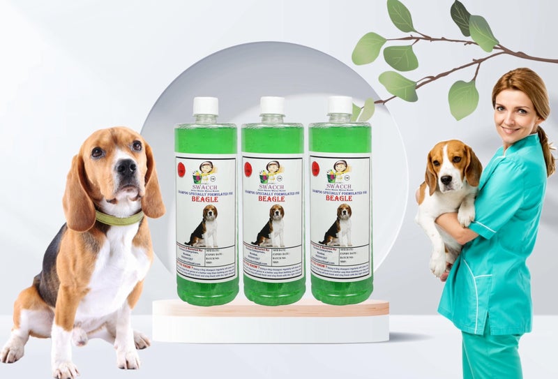 Swacch Shampoo Specially Formulated for Beagle (1 Litre) (Pack of 3) Neem Alovera - Image 1