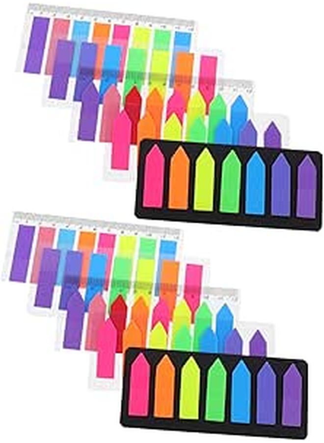 Colorful Index Stickers Book Markers Plastic Memo Pad Dividers 10 Sets Tabs - Image 1