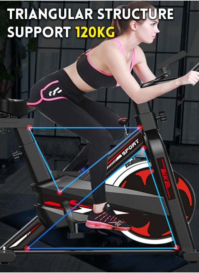 Belt Drive Indoor Cycling Bike for Home Gym, Magnetic Resistance, Height Adjustable Seat and Readable Display, 300/330lbs Capacity Exercise Bike Stationary Bikes