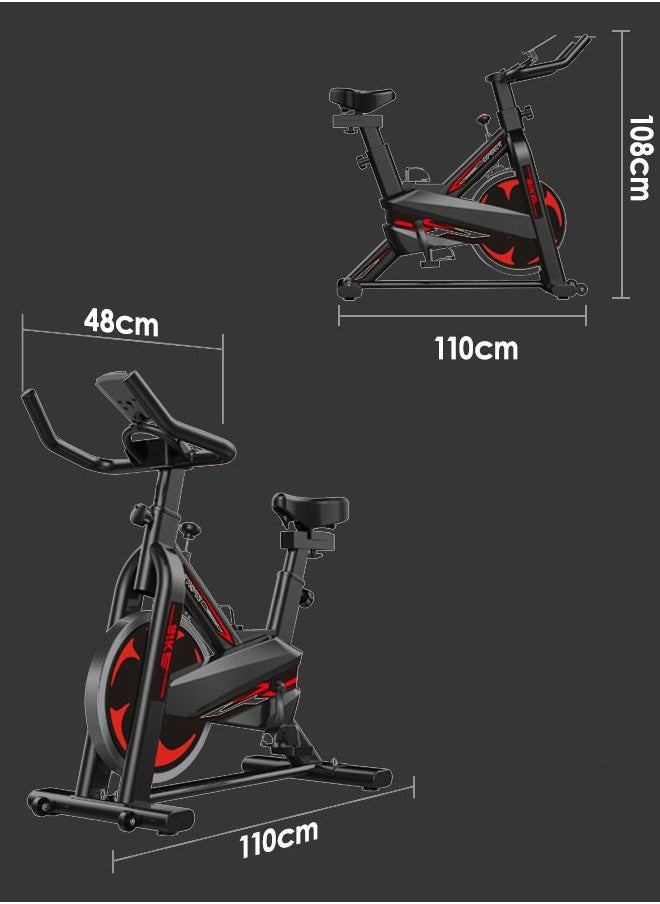 Belt Drive Indoor Cycling Bike for Home Gym, Magnetic Resistance, Height Adjustable Seat and Readable Display, 300/330lbs Capacity Exercise Bike Stationary Bikes