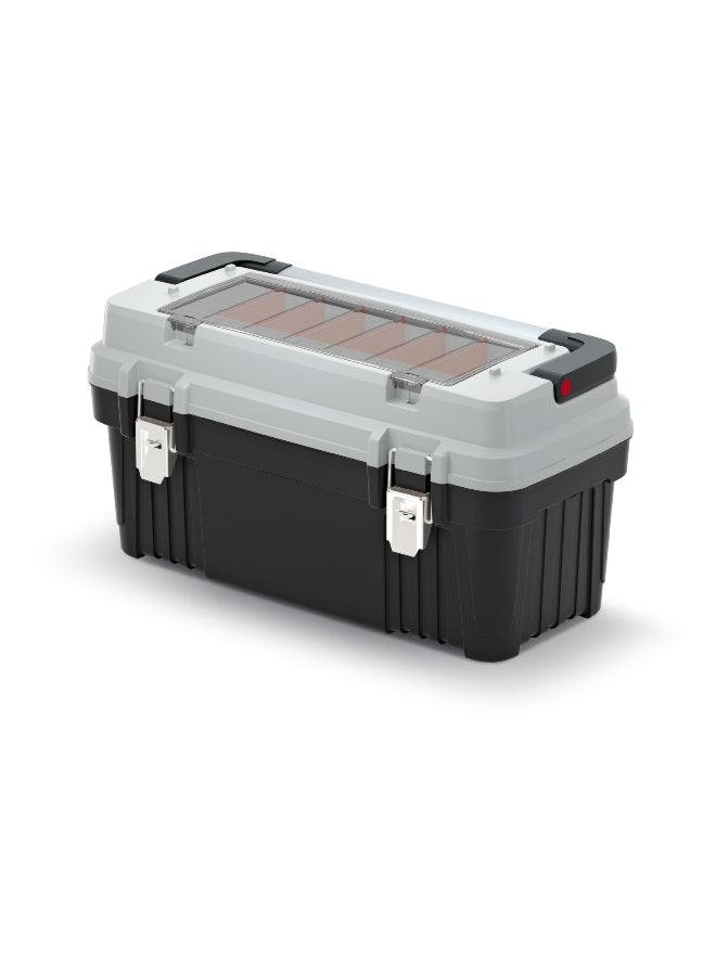 Kistenberg Optima 60 Durable Tool Box with Removable Separators Black and Grey 30.5 x 29.6 x 58.6 cm - Image 4