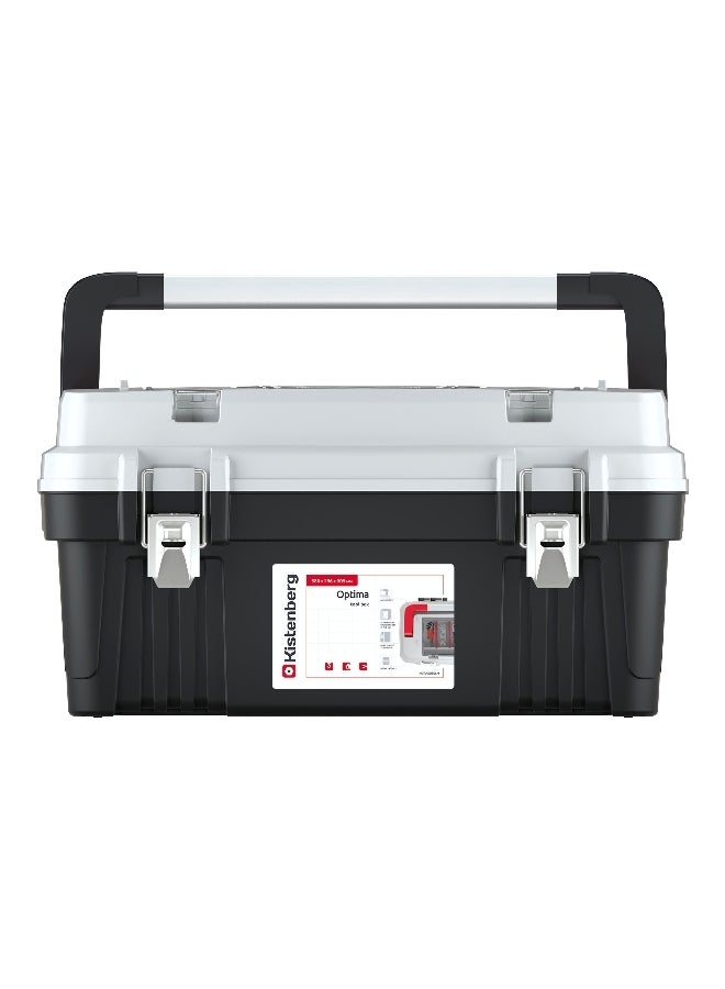 Kistenberg Optima 60 Durable Tool Box with Removable Separators Black and Grey 30.5 x 29.6 x 58.6 cm - Image 1
