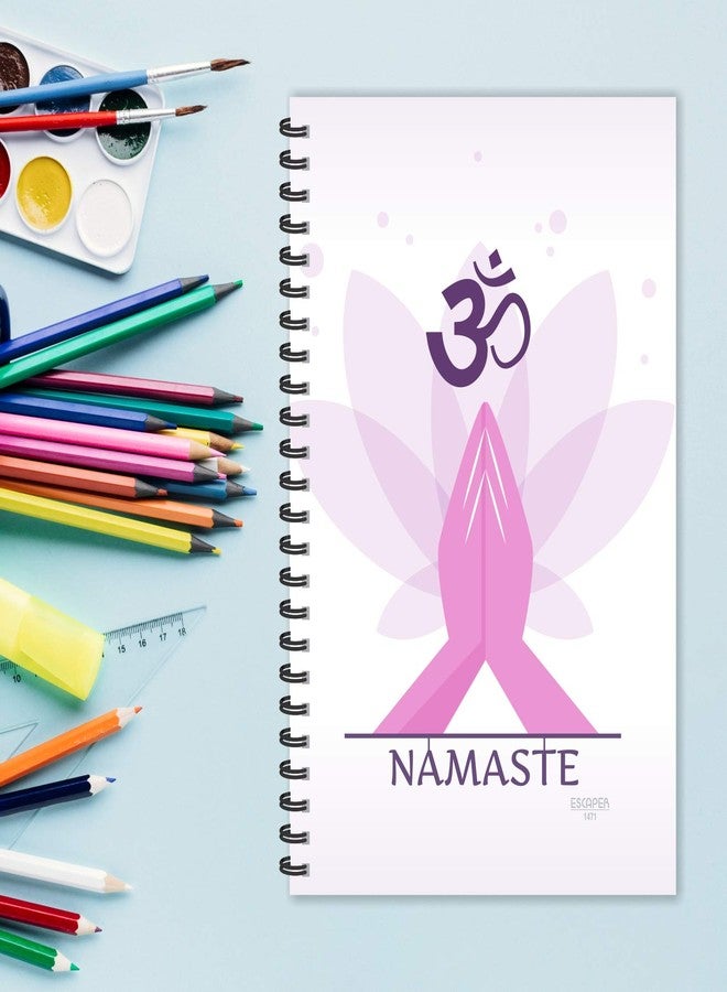 ESCAPER Namaste with OM Dairy | Ruled - A5 Size - 8.5 x 5.5 inches Motivational Diary | Om Diary | Namaskar Diary | Diary for Office | Diary for Gift - Image 4