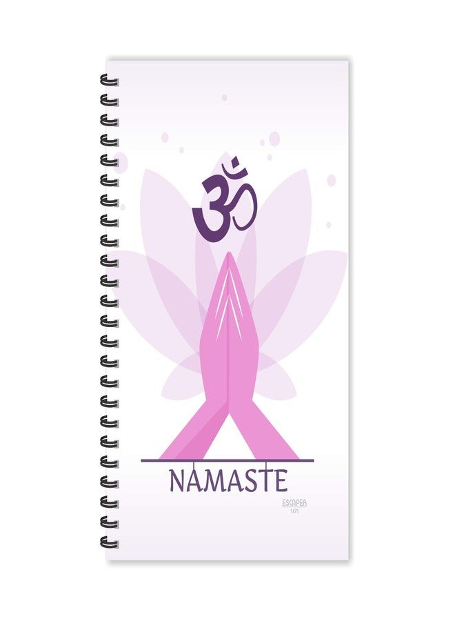 ESCAPER Namaste with OM Dairy | Ruled - A5 Size - 8.5 x 5.5 inches Motivational Diary | Om Diary | Namaskar Diary | Diary for Office | Diary for Gift - Image 1