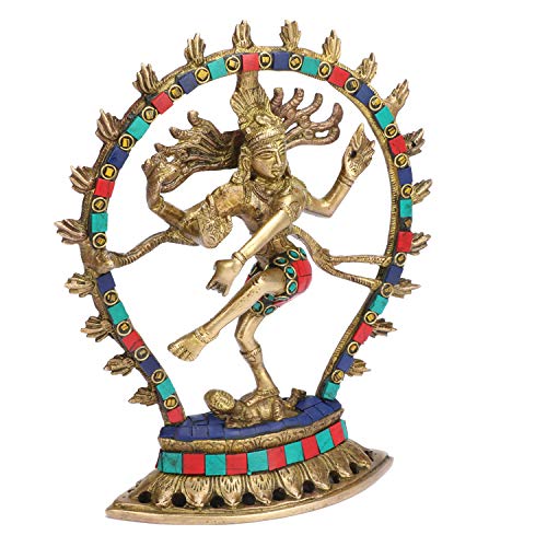 Kartique Colorful Brass Natraj Idol Statue - 8.5 Inches Height - Vibrant Decor and Spiritual Symbol - Image 4