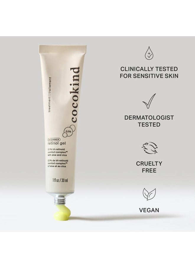 Cocokind - Beginner Retinol Gel 0.1% Improve The Appearance Of Fine Lines And Uneven Texture Without Irritation Aloe And Cica To Prevent Dryness 1 Fl Oz - Image 1