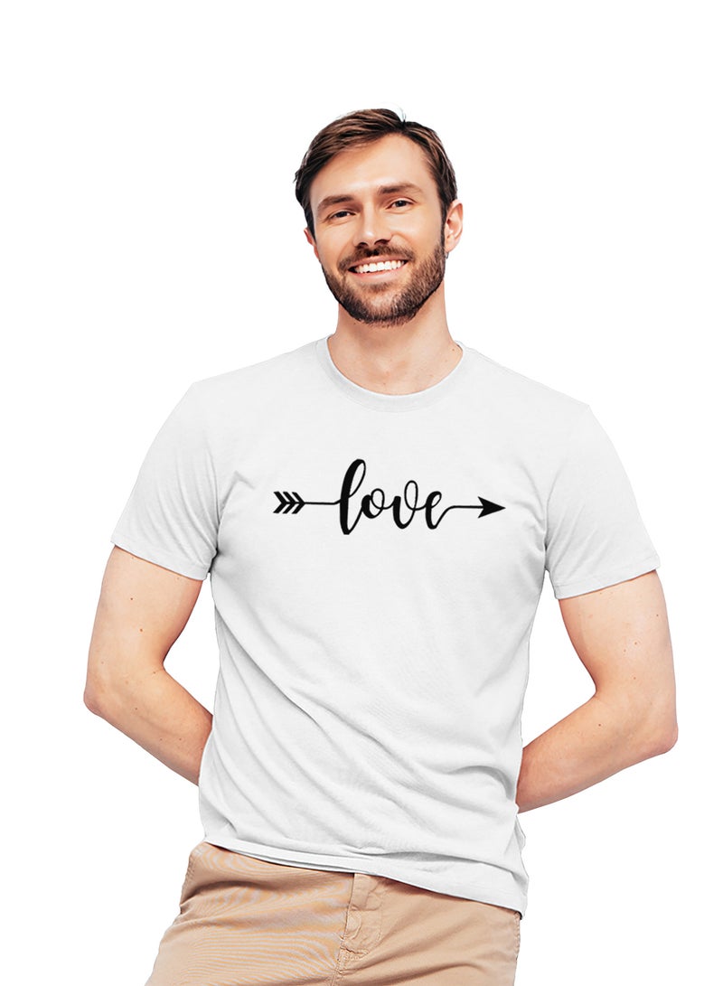 Fashion World Cotton T-shirt Printed with High-quality LOVE - Image 1