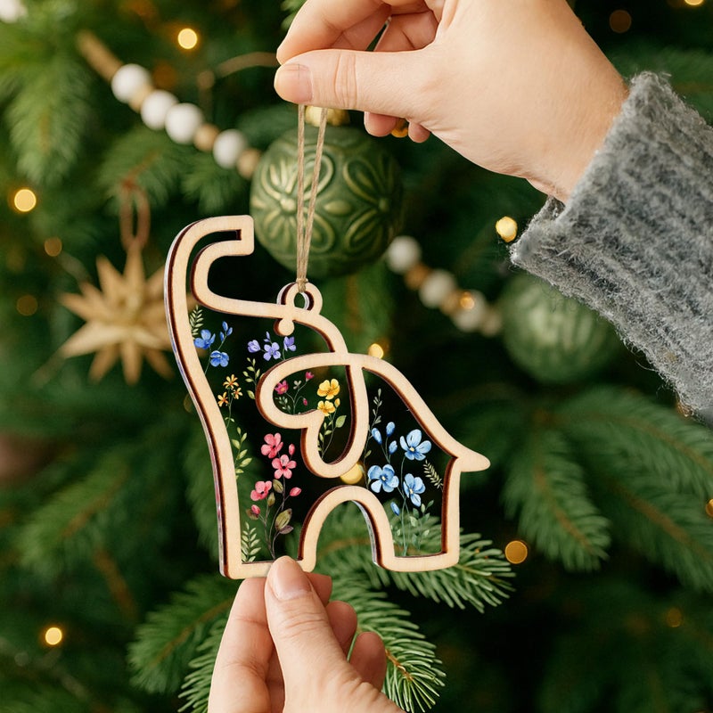Sensemory Best Friend, Friendship Elephant Ornament, Elephant Gift for Women, Unique Valentines Gifts for Friends, Birthday Valentines Day Gifts for Friends (Flower) - Image 3