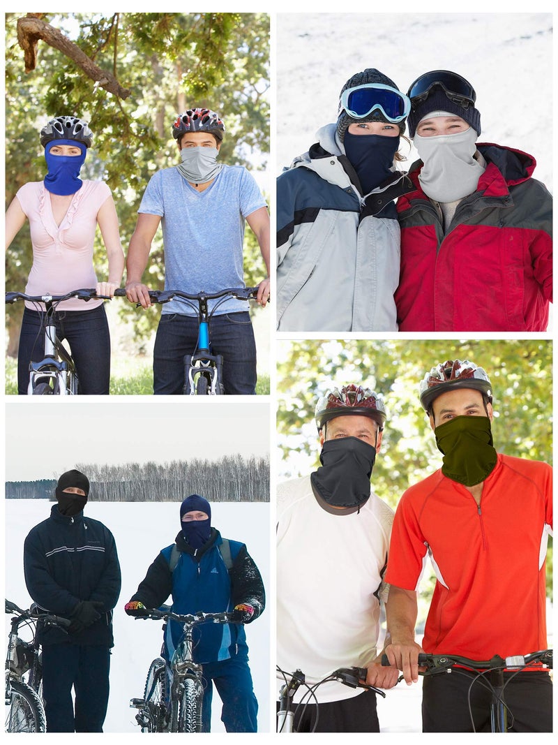 SATINIOR 9 Pcs Ski Mask Men Balaclava Pasa Montañas para Hombre Hood Protection Full Face Cover Cooling Neck Gaiter Bandana - Image 4