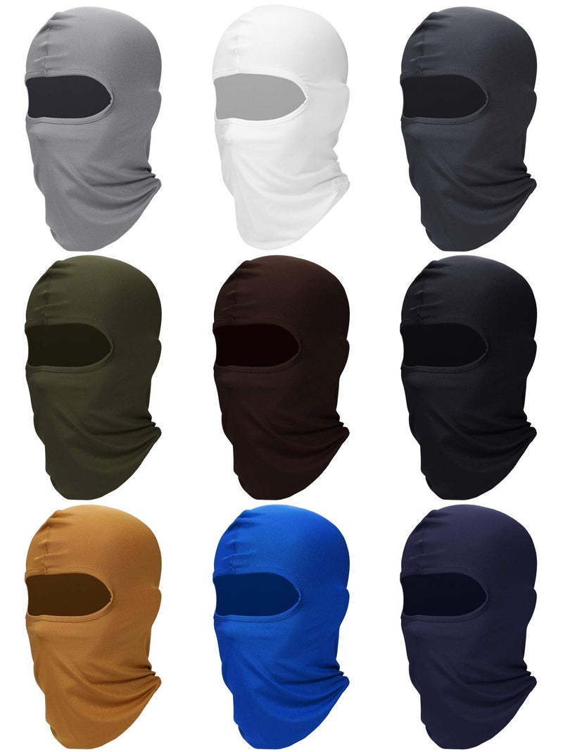 SATINIOR 9 Pcs Ski Mask Men Balaclava Pasa Montañas para Hombre Hood Protection Full Face Cover Cooling Neck Gaiter Bandana - Image 1