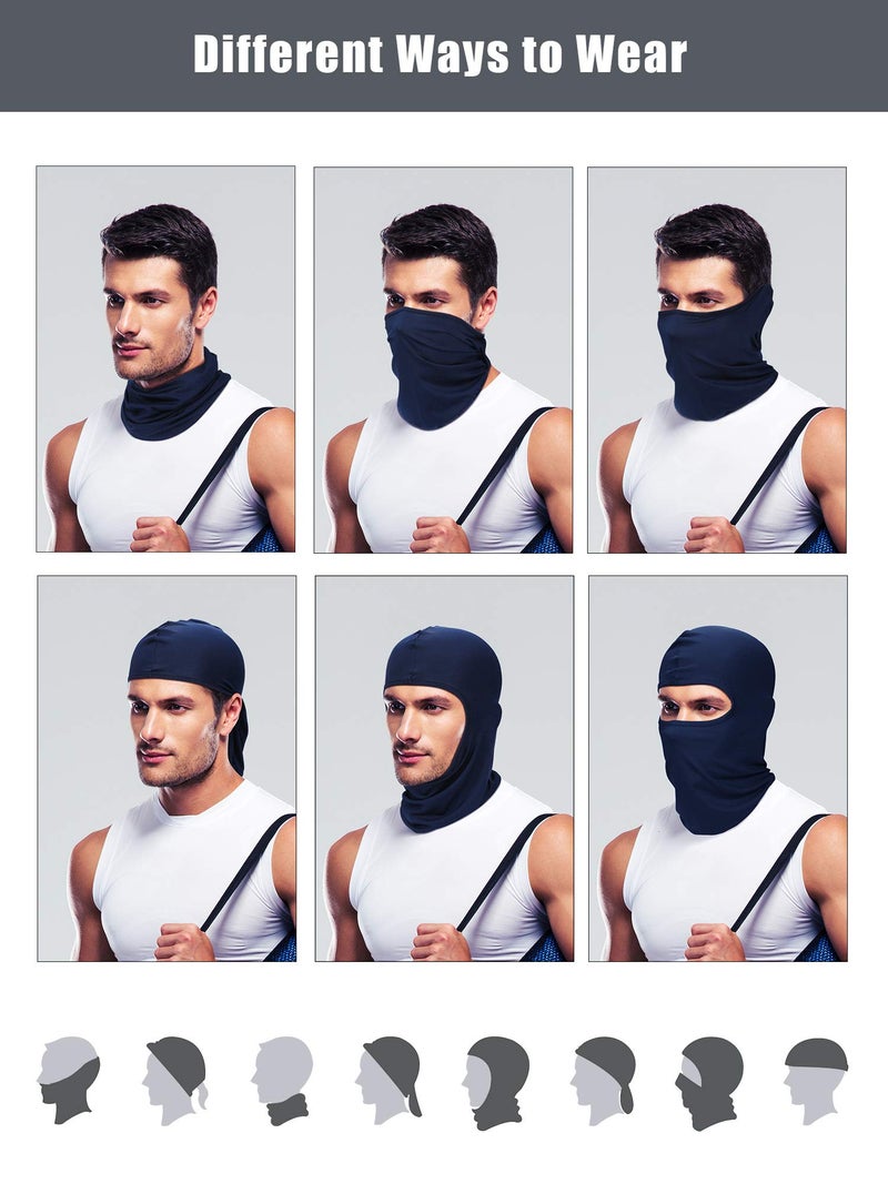 SATINIOR 9 Pcs Ski Mask Men Balaclava Pasa Montañas para Hombre Hood Protection Full Face Cover Cooling Neck Gaiter Bandana - Image 3
