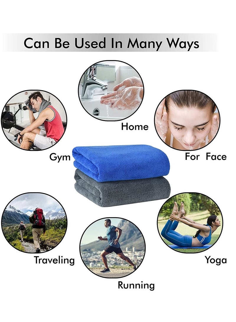 فابينني 4 قطع منشفة صالة الألعاب الرياضية ميكروفايبر / منشفة يد / منشفة وجه / منشفة تنظيف السيارة 50x90 سم متعدد الألوان - Image 2