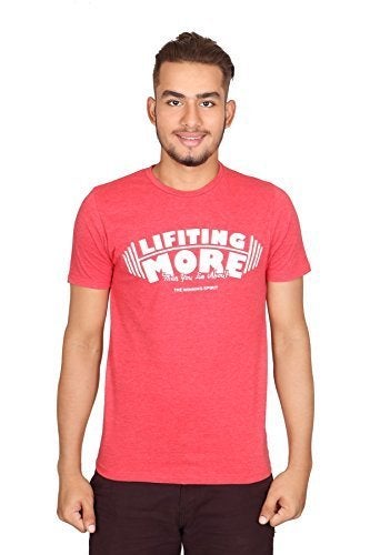 Vector X VTC-001-D Half Sleeves Cotton Round Neck T Shirt (L), Pink - Image 2