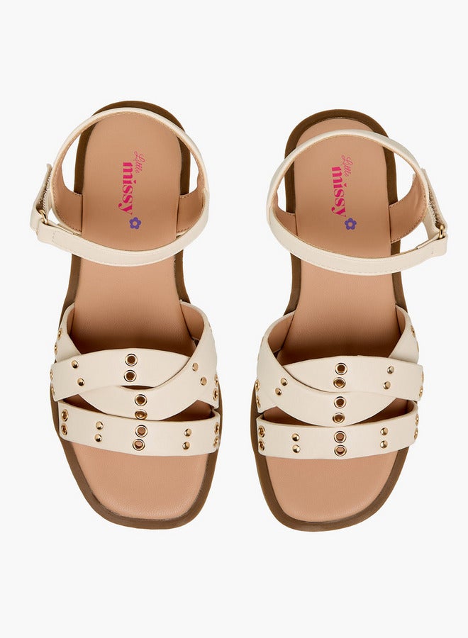 Little Missy Girls Hook and Loop Sandals - Image 2