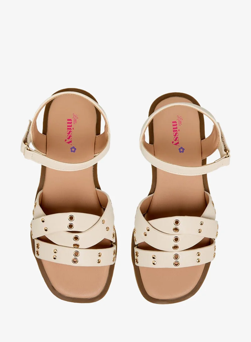Little Missy Girls Hook and Loop Sandals