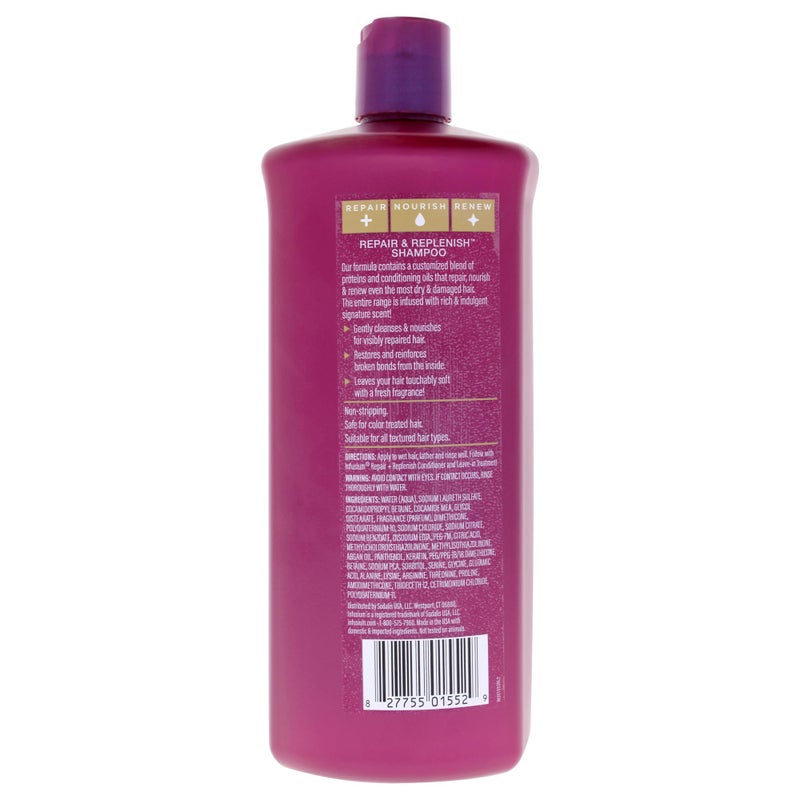 Infusium Repair and Replenish Nourishing Shampoo - Hydrating and Clarifying Shampoo for Build Up - Ceramides, Keratin, and Argan Oil - 33.8 oz - Image 2