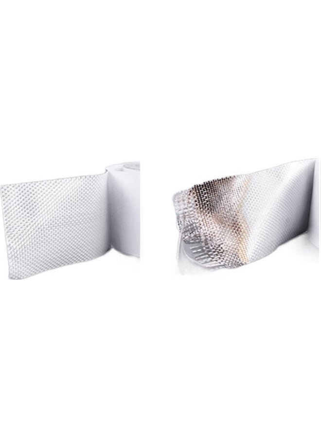 Yongguan Fiberglass Aluminum Foil Tape, 4.8Cm*24M*0.15Mm*1 Roll, Flame Retardant, Heat Insulation And Thermal Protection - Image 1