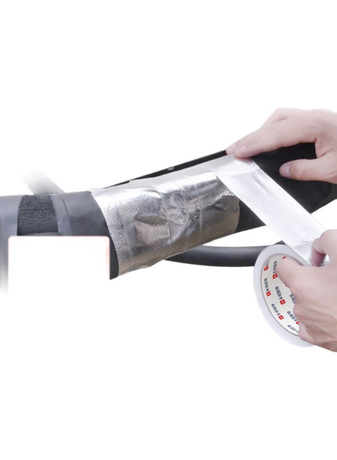 Yongguan Fiberglass Aluminum Foil Tape, 4.8Cm*24M*0.15Mm*1 Roll, Flame Retardant, Heat Insulation And Thermal Protection - Image 3
