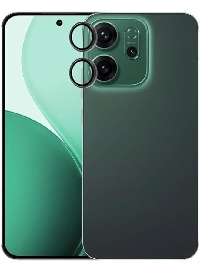 Camera Lens Protector for Oppo Reno 14F, 9H Tempered Glass & Ultra-Thin Aluminum Alloy Lens Screen Protective, case friendly Cover (Black, Oppo Reno 14F 5G/ Oppo Reno 14F 4G) - Image 3