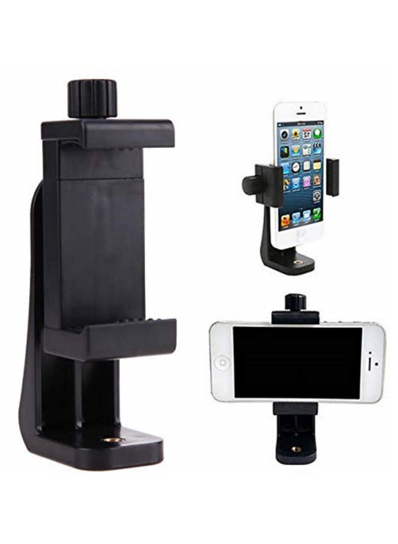 1PCS Universal 360 Tripod Mount Cell Phone Clipper Vertical Bracket Smartphone Clip Holder Adapter Stand Selfie Holder Adjustable For Mobile Phone - Image 1