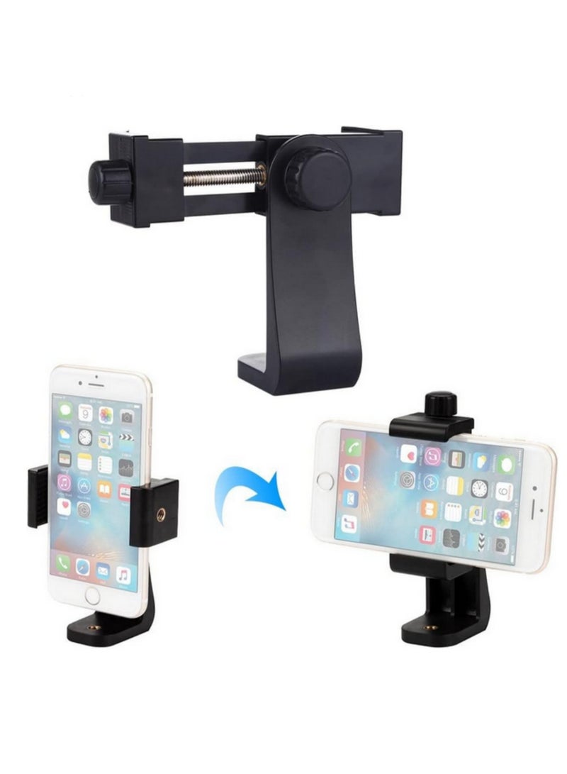 1PCS Universal 360 Tripod Mount Cell Phone Clipper Vertical Bracket Smartphone Clip Holder Adapter Stand Selfie Holder Adjustable For Mobile Phone - Image 3