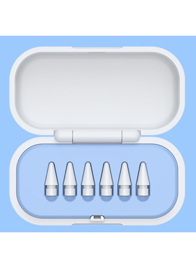 6-Piece Replacement Stylus Pen Tips with Box For Apple Pencil 1st & 2nd Generation - Image 1